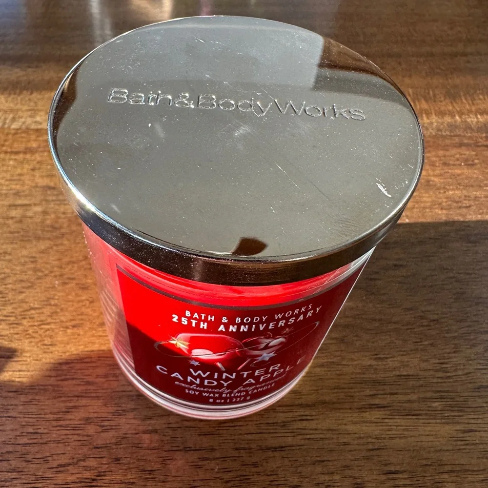 Winter Candy Apple Bath and Body Works candle and 8 oz Body Lotion - Picture 4 of 9
